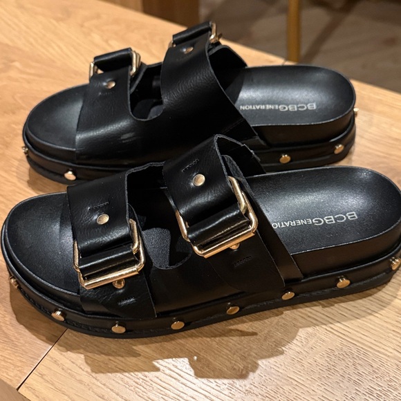 BCBG Black Slide Sandals - Picture 2 of 3